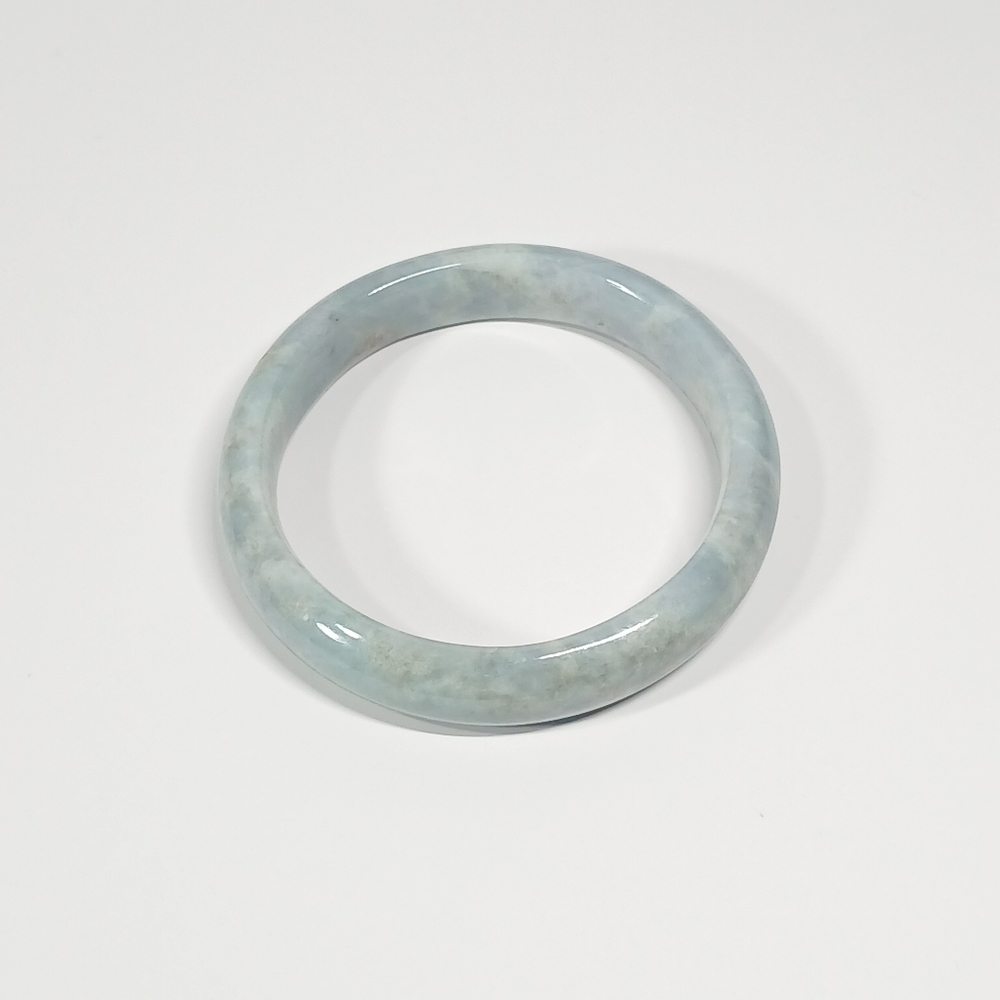 Light Baby Blue Jadeite Bangle 67mm Inner Jade 87g